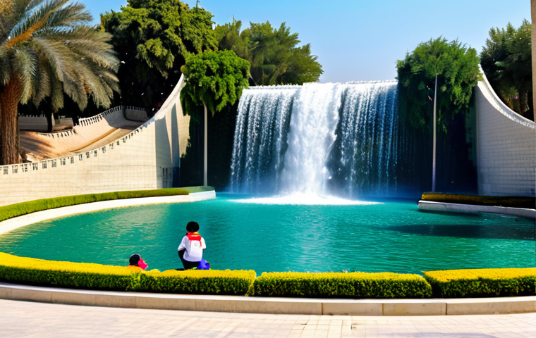 바레인의 현대 공원 - **

"A wide, professional photograph of Al Arad Fort Park at sunset, Muharraq, Bahrain. The ancient ...
